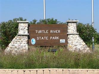 Entrance sign to Turtle River State Park